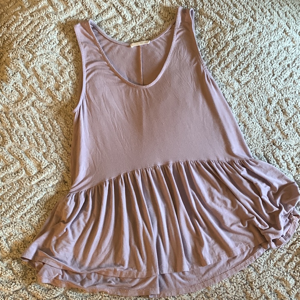 🌻2/$15🌻 Dear Apple Flowy Top — Ruffled/Gathered Drop Waist — Small